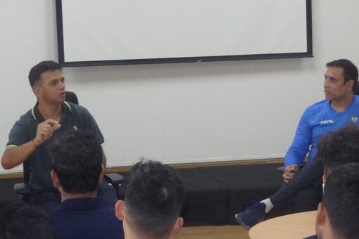 Rahul Dravid Interacts With Players from Northeast (Photo: Twitter/BCCI)