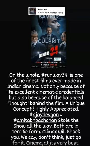 Umair Sandhu Calls Runway 34 One Of The Finest Movies Of Indian Cinema