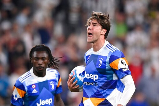 Juventus' Dusan Vlahovic (AP)