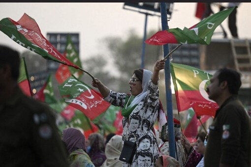 A supporter of ruling Pakistan Tehreek-e-Insaf (PTI) party, waves a flags. (AFP FILE)