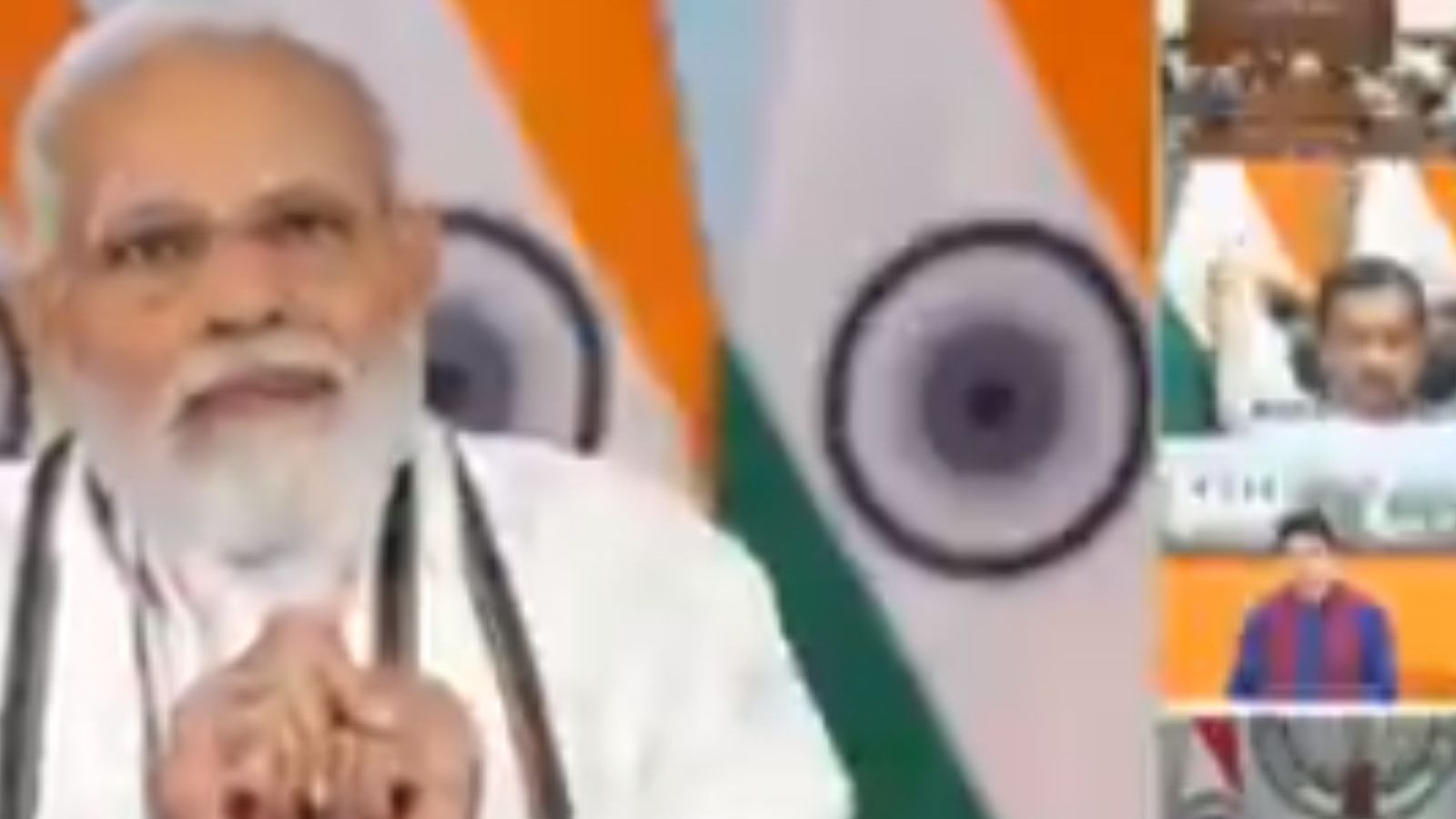 Mannerless' Kejriwal, Taunts Delhi BJP as AAP Chief Stretches during PM Video Meet | WATCH Mannerless' Kejriwal, Taunts Delhi BJP as AAP Chief Stretches during PM Video Meet | WATCH