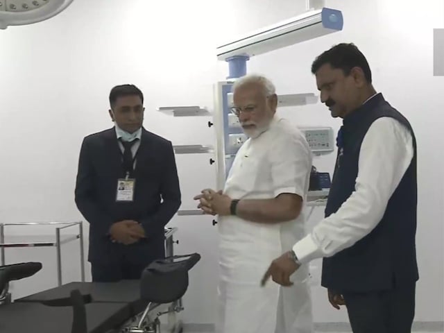 PM Modi inaugurates Matushri KDP Multispeciality Hospital in Gujarat's Rajkot. (Credits: ANI)