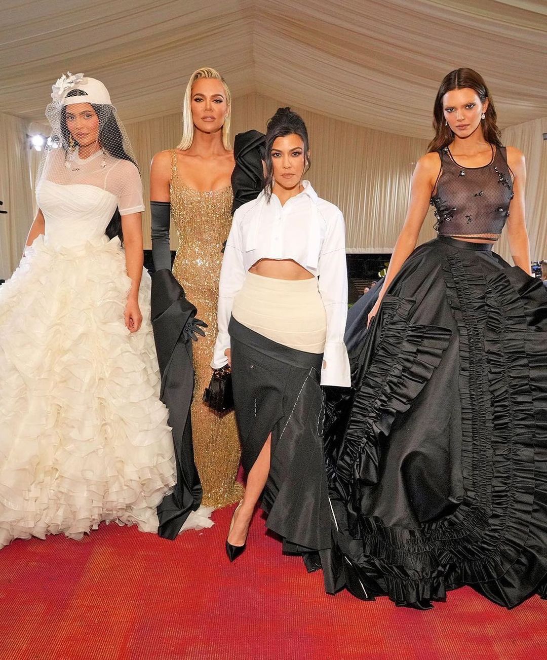 (L-R) Kylie Jenner, Khloe Kardashian, Kourtney Kardashian and Kendall Jenner.