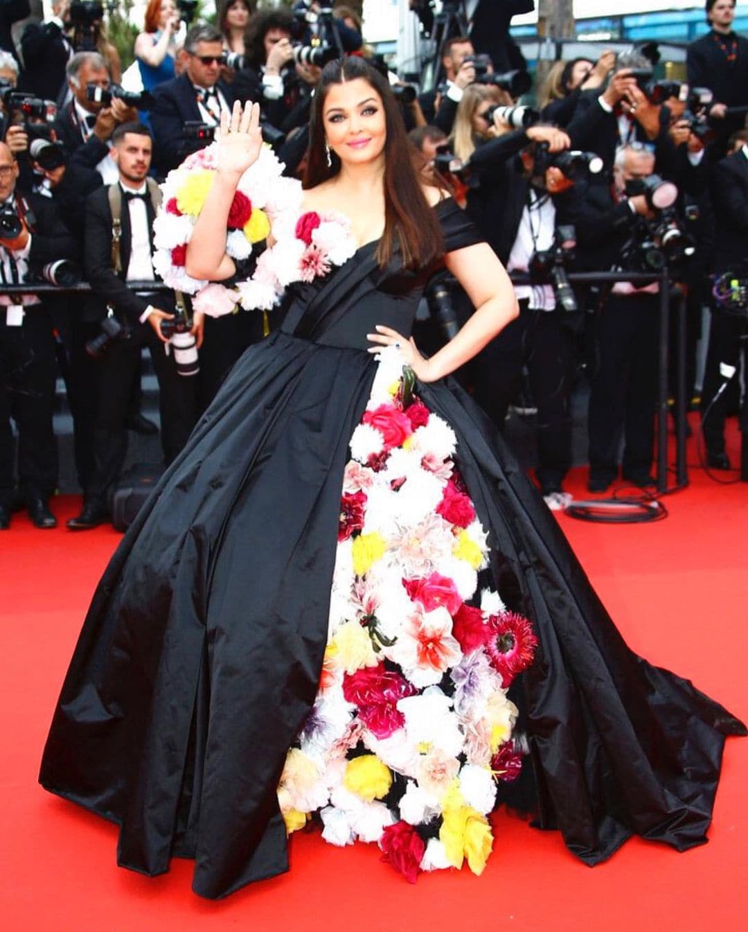 City of Cannes: Aishwarya Rai walking on the famous red carpet before the  screening of 