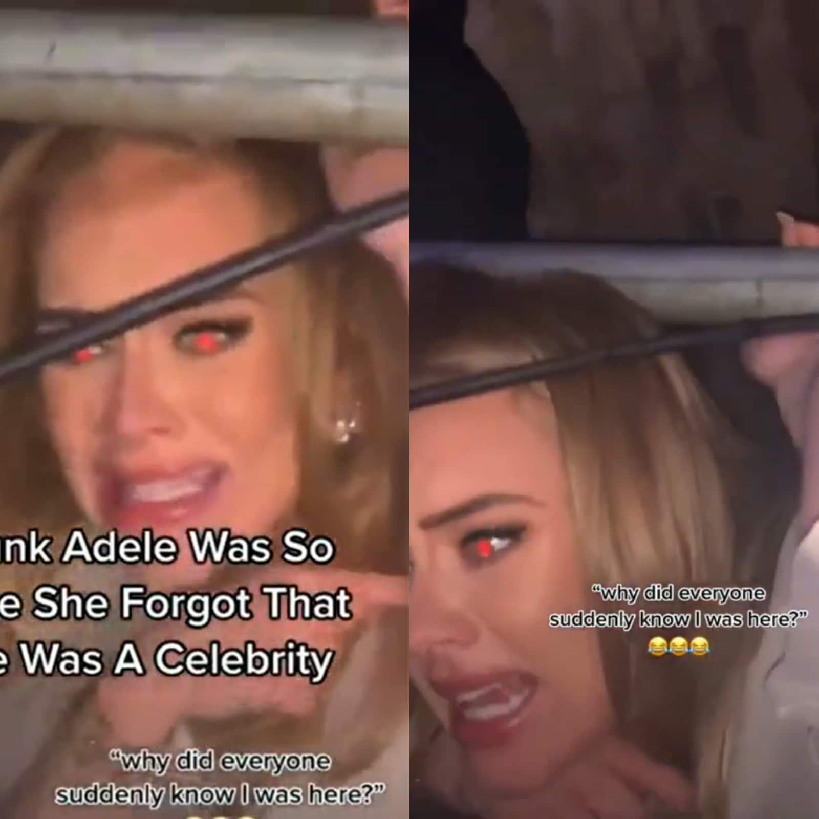 Adele Porn Captions - How Does Everyone Know?' Adele Temporarily Forgets She is Famous During  'Drunk' Night Out