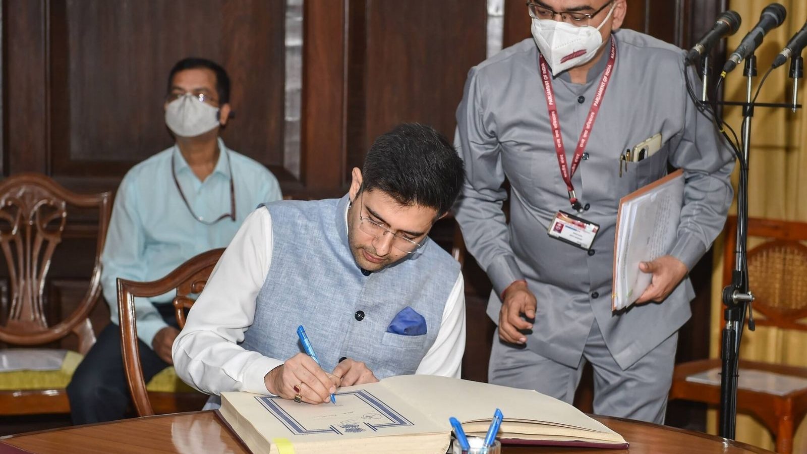 Raghav Chadha, Two Other AAP Leaders Take Oath as Rajya Sabha MPs from ...