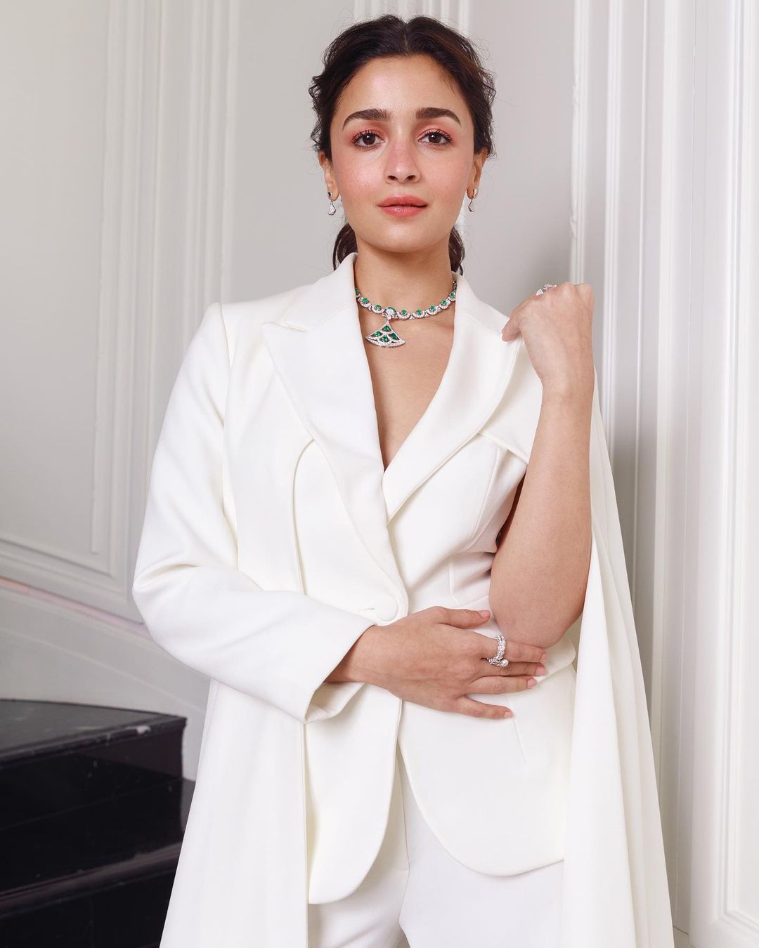Alia Bhatt Is A Picture Of Chic Elegance In White Caped Pantsuit In Doha, Check Out Her Stunning