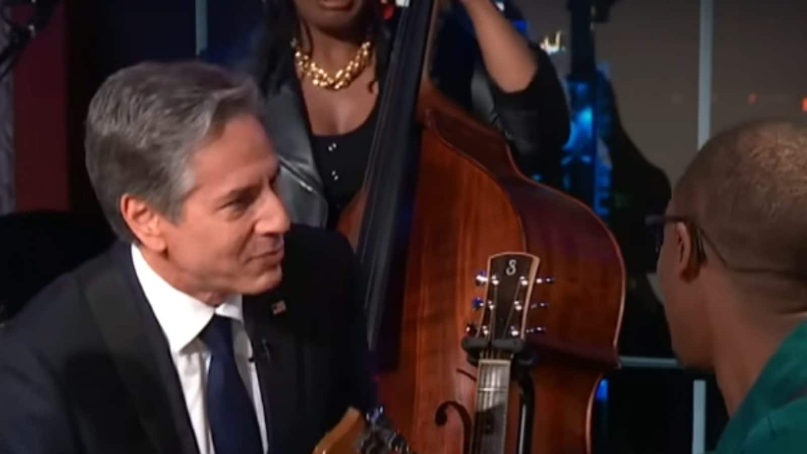 On Stephen Colbert’s Late Night Show, Blinken Ends Interview Showing His Guitar Skills
