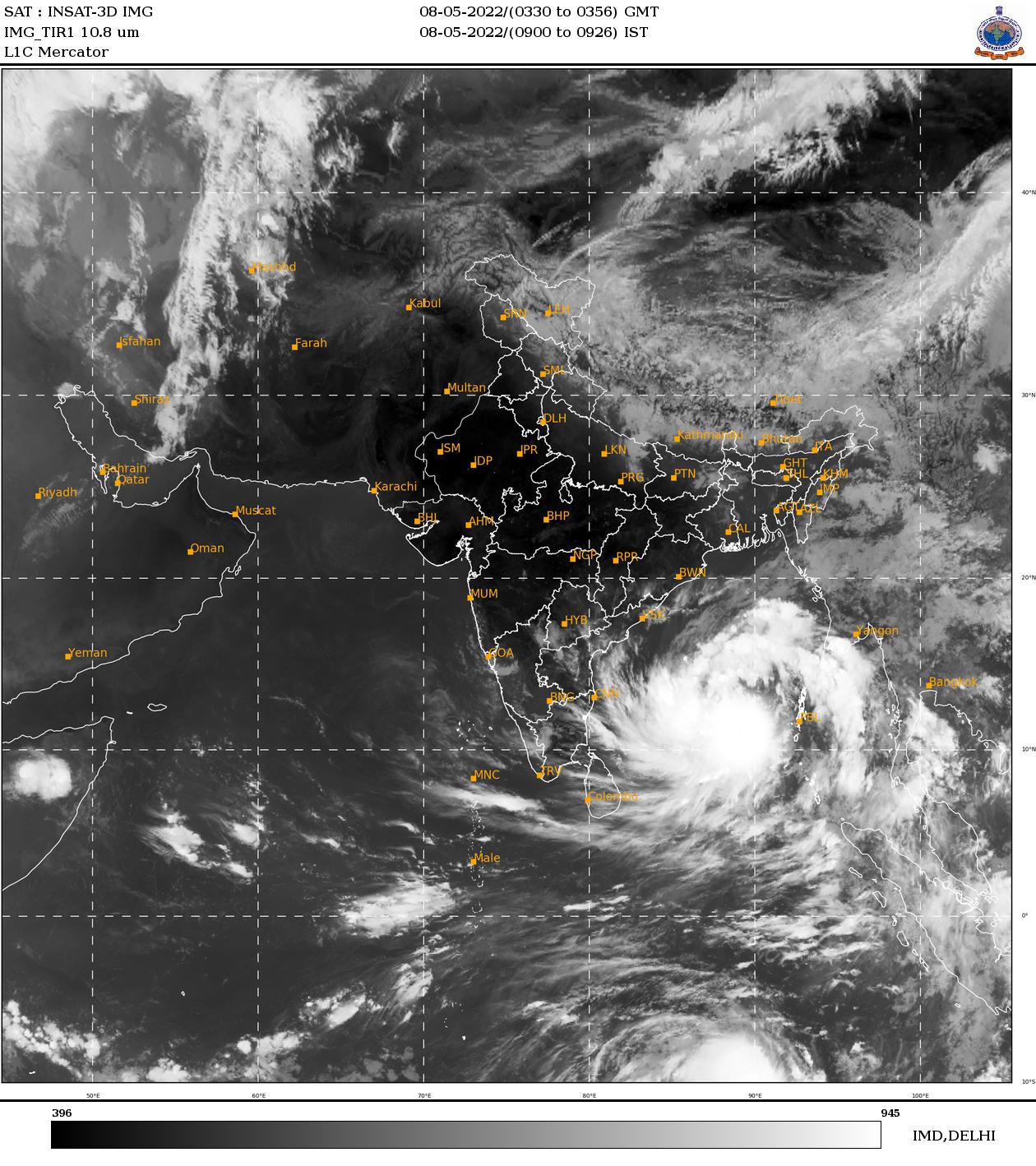 Cyclone Asani Over Bay of Bengal Likely to Intensify By Evening; Heavy  Rainfall Expected in Odisha, AP: IMD