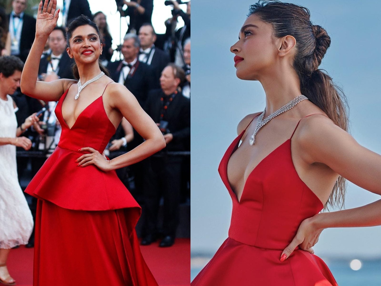 Deepika Padukone Ki Nangi Sexy Video Full Hd - Deepika Padukone Makes A Red Hot Entrance In Sexy Low-Cut Outfit on Day 3  At Cannes; See Pics - News18