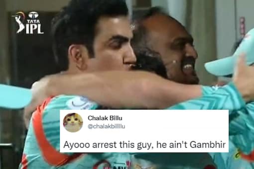 LSG coach Gautam Gambhir showed a lot of emotions after his team beat KKR in dramatic IPL clash. (IPL image)