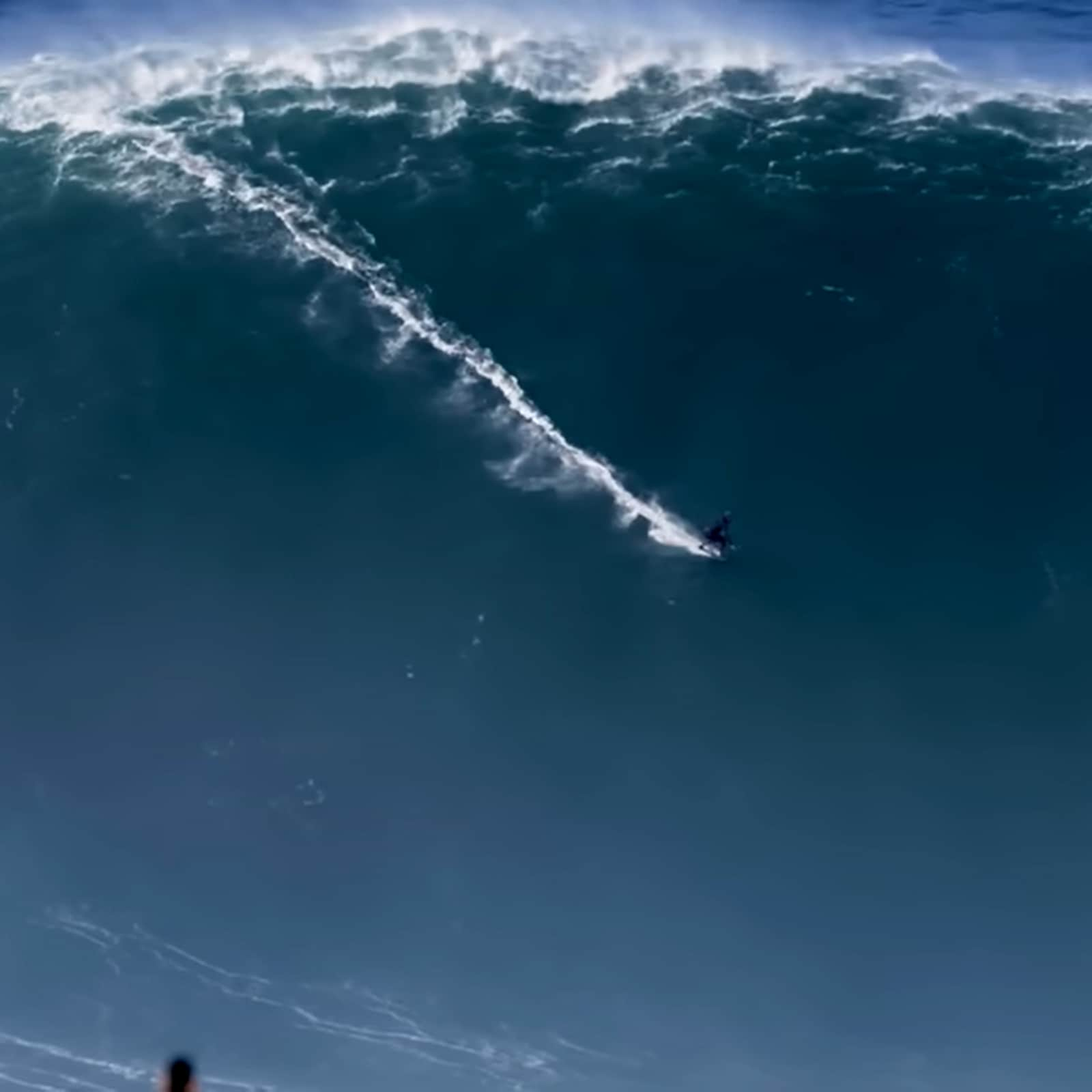 Big wave surfer Sebastian Steudtner from Germany rides a wave