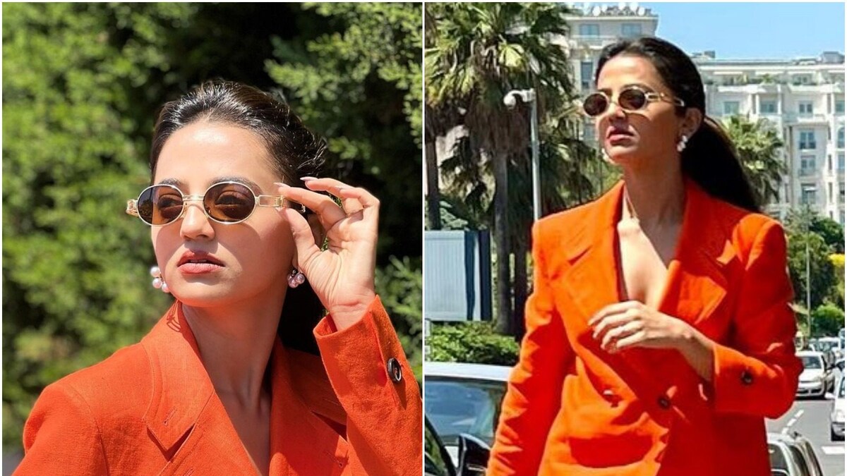 Cannes 2022: Ishq Mein Marjawan 2 Fame Helly Shah Stuns In Orange Pantsuit