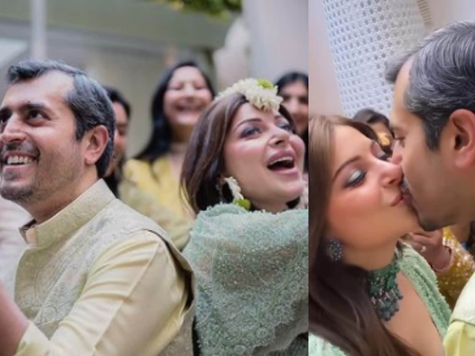 Kanika Kapoor Kisses Husband-To-Be Gautam as They Kickstart Pre-Wedding  Festivities; See Pics