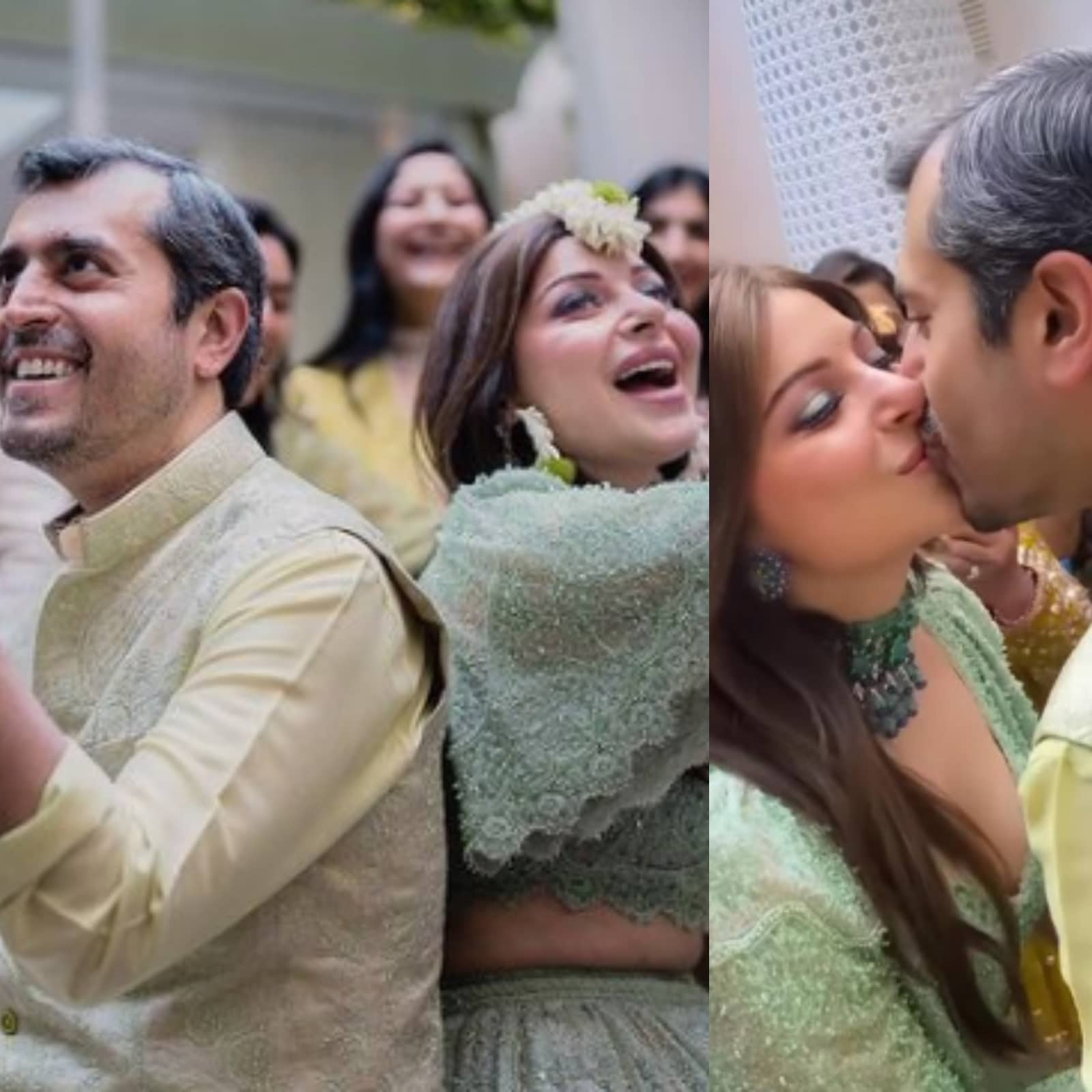 1600px x 1600px - Kanika Kapoor Kisses Husband-To-Be Gautam as They Kickstart Pre-Wedding  Festivities; See Pics - News18