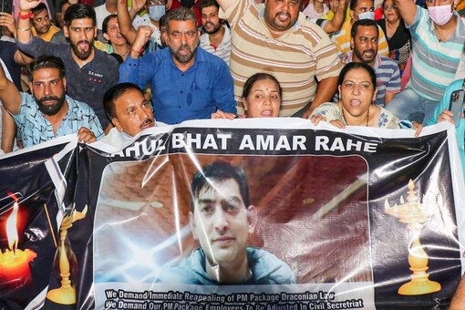 Bhat, who is the father of a seven-year-old girl, was in his office when terrorists opened fire on him. (Image: PTI)