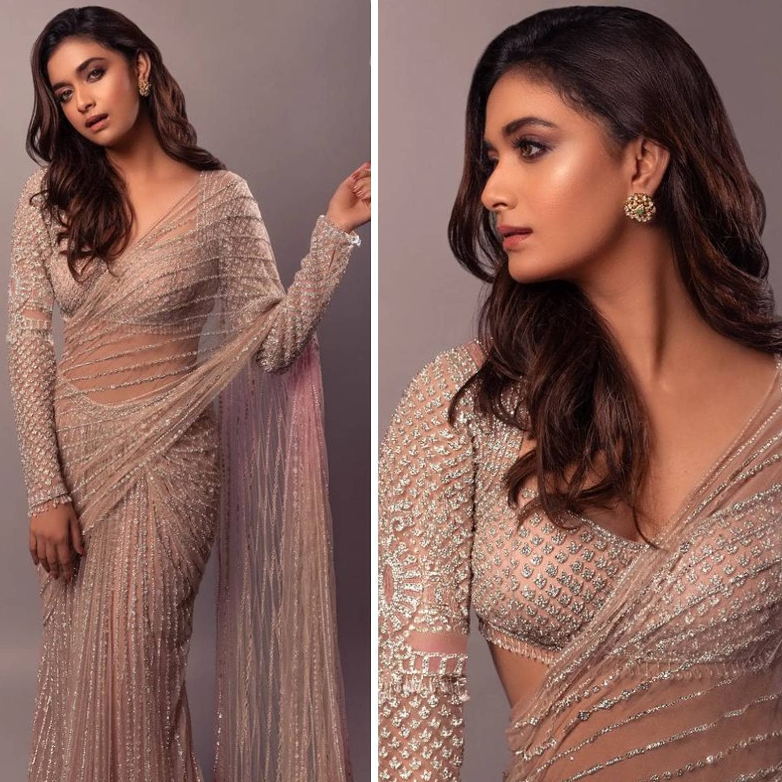 Keerthy Suresh Images Sex - Keerthy Suresh Is A Picture Of Grace In See-through Embellished Saree,  Check Out Her Gorgeous Saree Looks