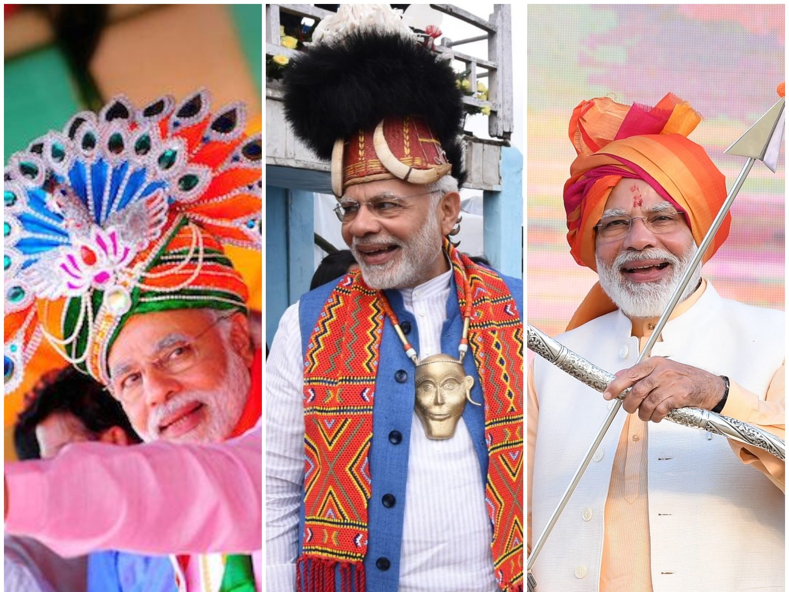 Modi@8: Peacock Hat to Colourful Pagdis - The Many Headgears of PM Narendra  Modi