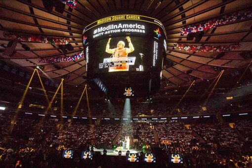 PM Narendra Modi addresses Indian-Americans at Madison Square Garden in New York on September 28, 2014. (Reuters)