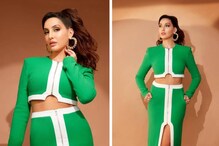 Nora Fatehi Looks Uber Chic In Green Co-ord Set, Check Out The Diva's Jaw-dropping Gorgeous Pictures