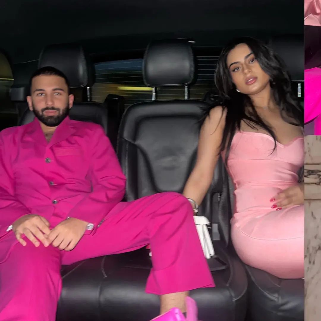 Nysa Devgan Makes Heads Turn In Pink Bodycon Gown At Kanika Kapoor's