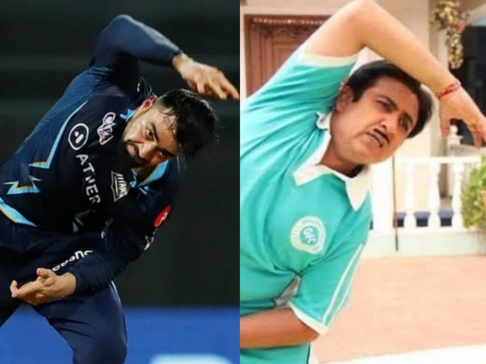 Rashid Khan 'Copied' OG Bowling Action of Jethalal from 'TMKOC '. Here's Proof Rashid Khan 'Copied' OG Bowling Action of Jethalal from 'TMKOC '. Here's Proof
