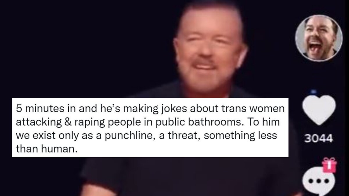 Ricky Gervais Makes 'Transphobic' Jokes in Stand-up Act, Twitter Wants Him to 'Sit Down'