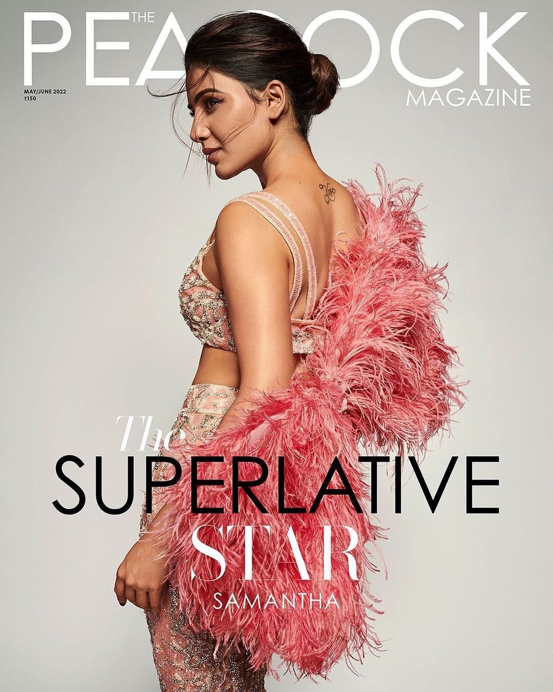 Samantha Ruth Prabhu looks spectacular in the furry ensemble. (Image: Instagram) Samantha Ruth Prabhu looks spectacular in the furry ensemble.