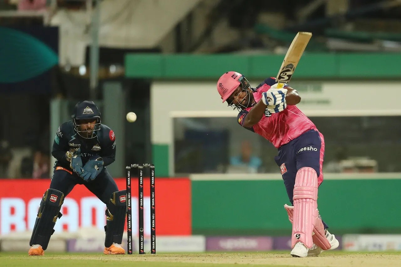 Sanju Samson plays a shot