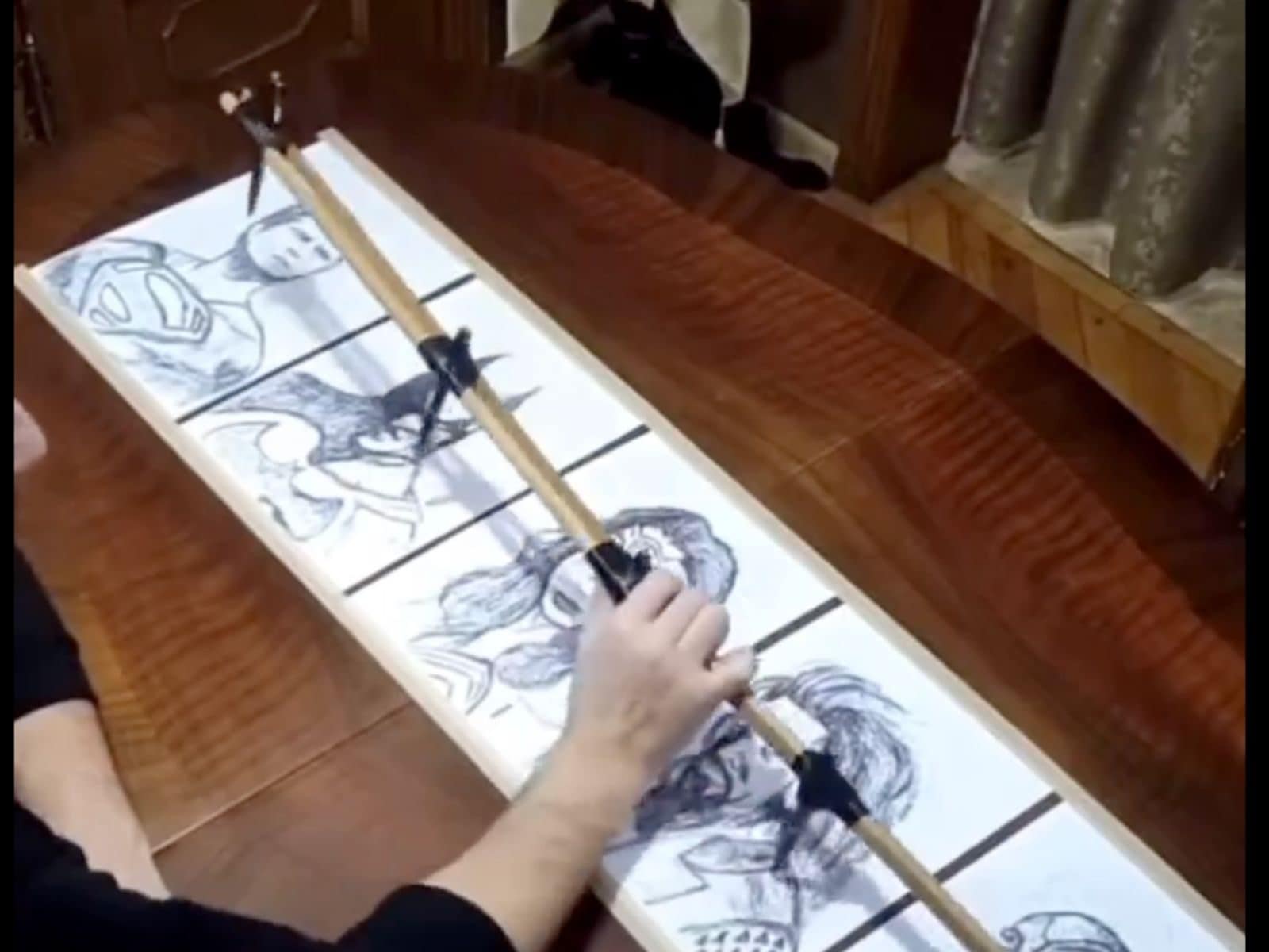 Artist Drawing Five Sketches at Once is the Most Impressive Video You'll  Watch Today