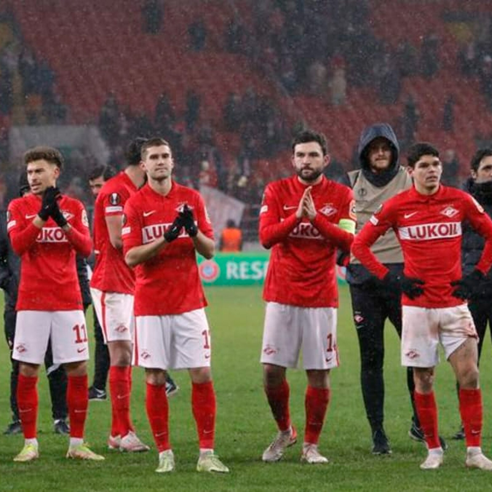 Fc Spartak Moscow Team Players Celebrate Editorial Stock Photo