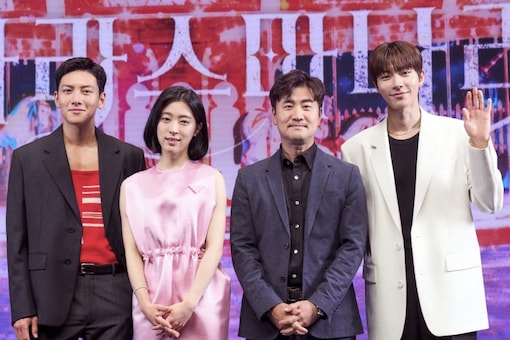 The Sound of Magic actors Ji Chang-wook, Choi Sung-eun and Hwang In-youp with director Kim