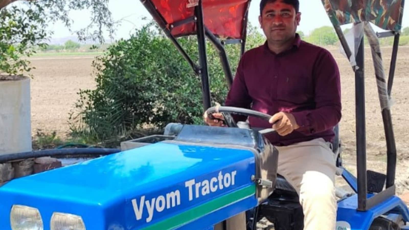 Gujarat Farmer Builds Battery-run 'Vyom' Tractor Amid Rising Fuel Prices