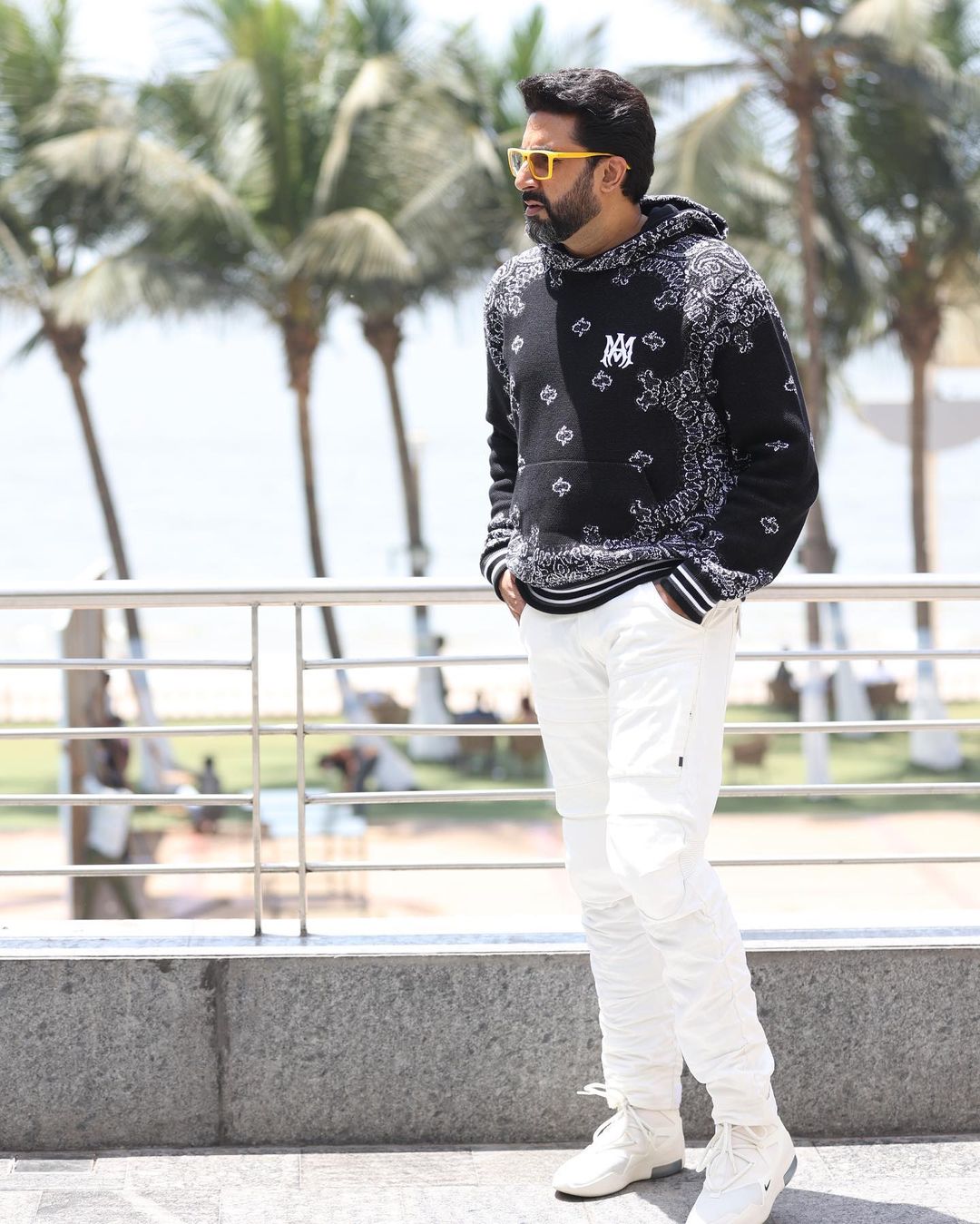 Abhishek Bachchan likes to keep it casual with his hoodie.