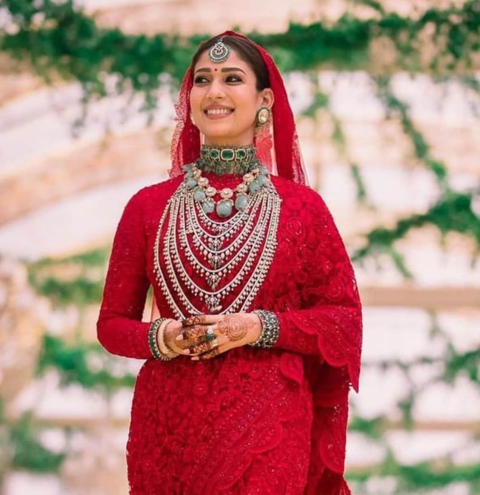 Nayanthara's regal wedding look in red ensemble reminds us of