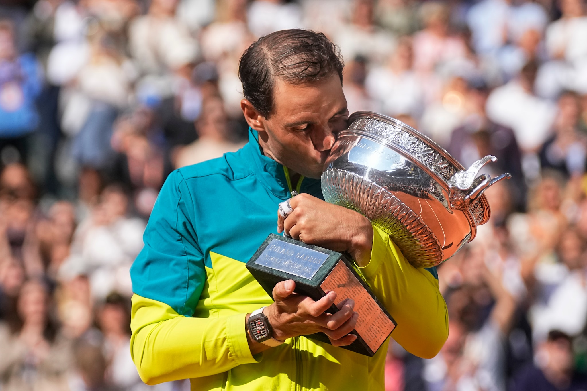 French Open Final in Photos Rafael Nadal Oldest to Win Men's Singles(02)