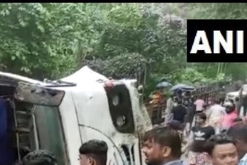 The driver of the bus, lost control of the vehicle due to rash driving (Image Credit: ANI)