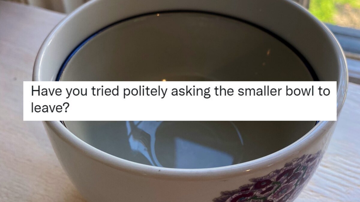 Woman Asked for Help Separating Stuck Ceramic Bowls and Twitter