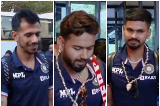 (From left) Yuzvendra Chahal, Rishabh Pant and Shreyas Iyer. (Video Grab)