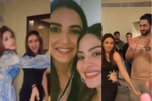 Jasmin Bhasin has a blast at her 32nd birthday with BF Aly Goni and her friends. (Image: Instagram)