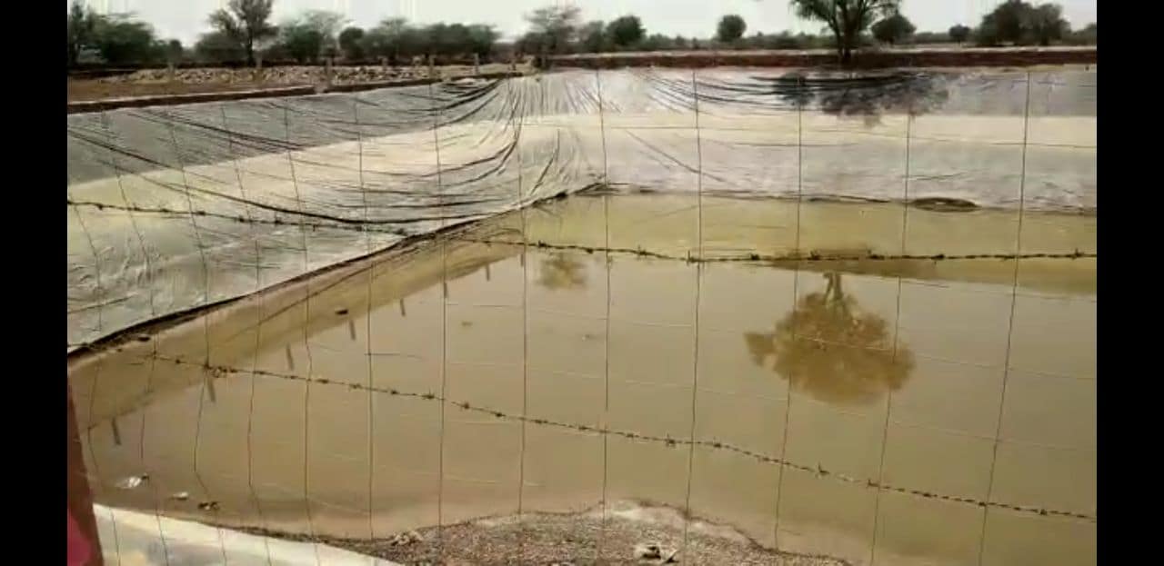 Agriculture department funds the construction of community ponds to facilitate irrigation. (Image: SR Pareek)