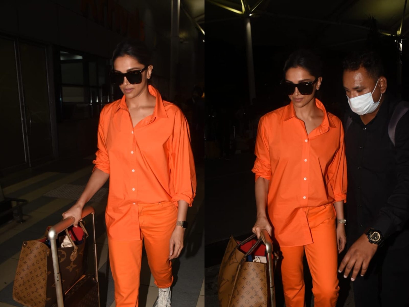 Deepika Padukone grabs eyeballs in bright orange co-ord set at the airport:  PICS, News