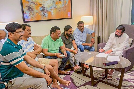 Shinde, who is currently camping in Guwahati with the rebel legislators, tweeted a letter signed by the 16 MLAs that is addressed to Chief Minister Uddhav Thackeray and Home Minister Dilip Walse Patil (PTI)