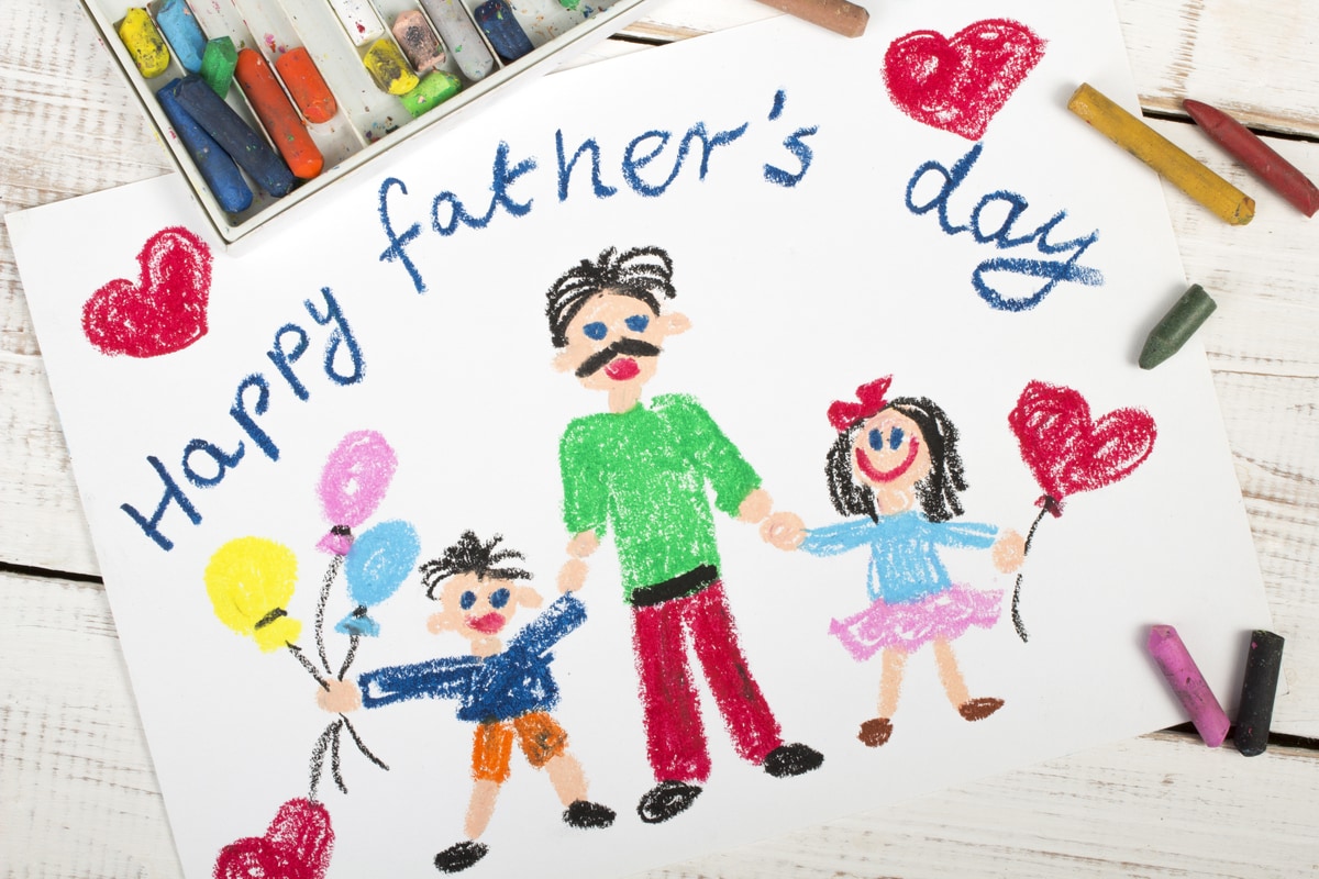 I love you dad Father's Day drawing activity for kids - Ezpzlearn.com