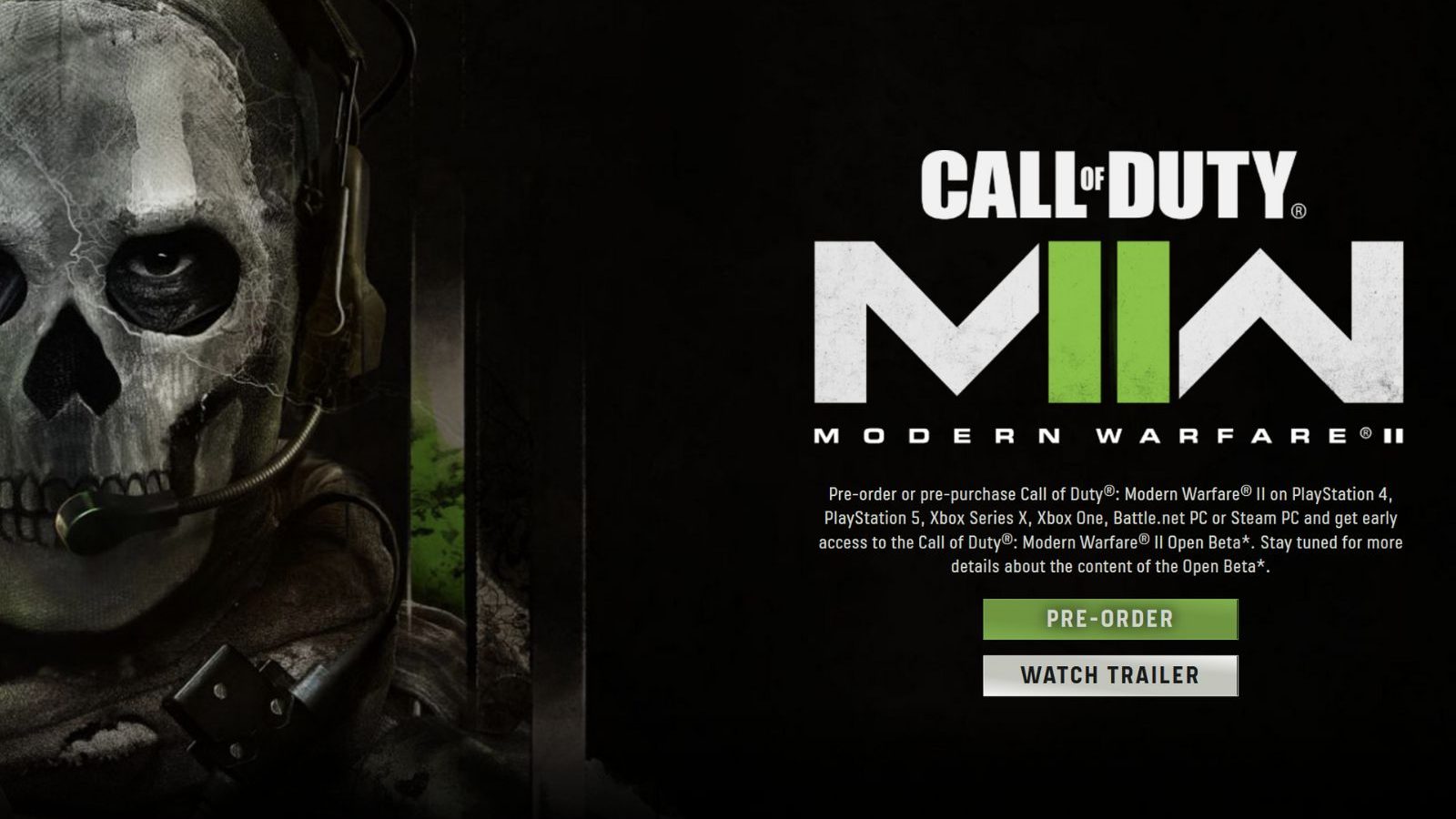 FREE Call of Duty: Modern Warfare II Open Beta on Steam and Battlenet