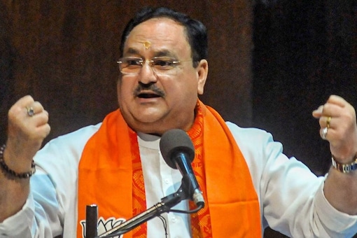BJP national president JP Nadda addresses the party's state executive committee meeting, in Kolkata, West Bengal, Wednesday, June 8, 2022. (PTI Photo)