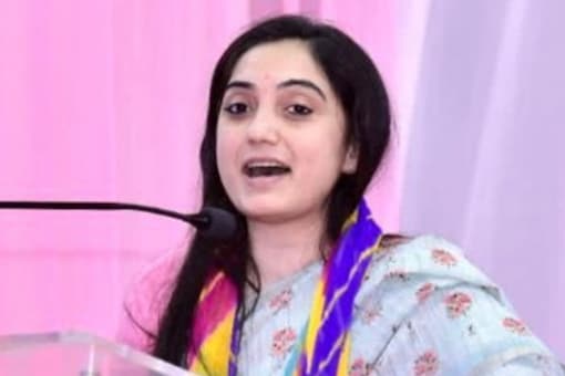 Suspended BJP leader Nupur Sharma was booked on charges of hurting religious sentiments, in Pune on Sunday. (Image: Twitter)