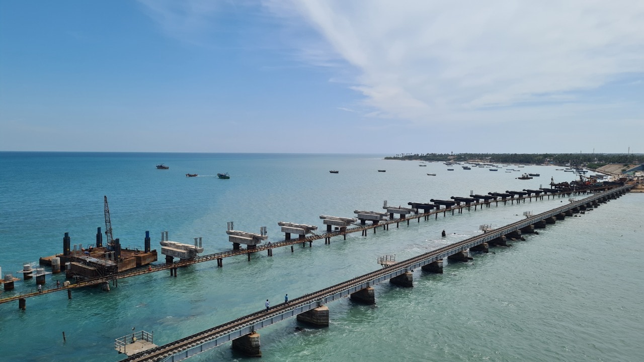 IN PICS: India's First Vertical Lift Railway Sea Bridge at Pamban in Tamil  Nadu - News18