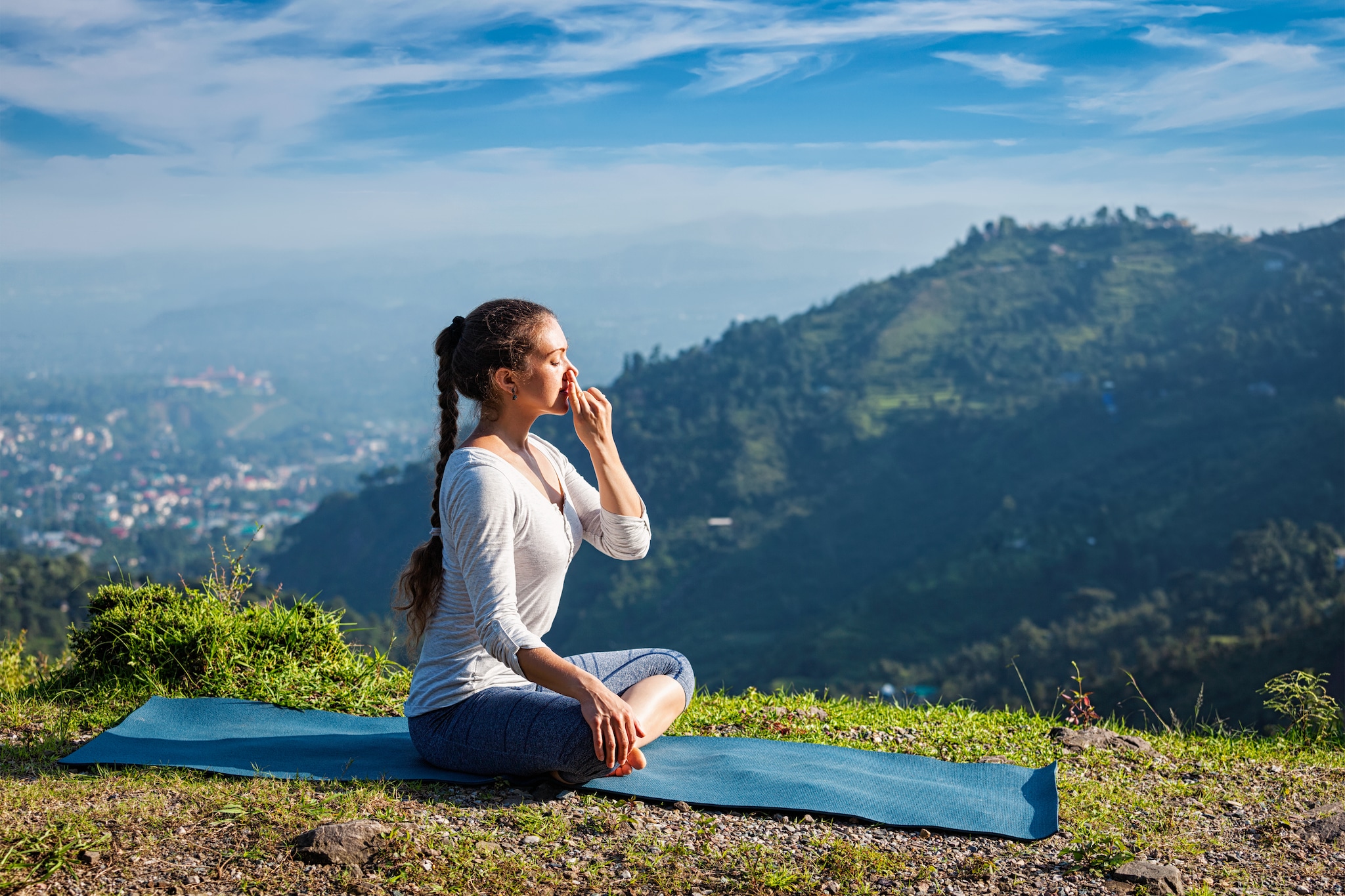 Pranayam asana helps in balancing the natural breathing cycle Image Shutterstock