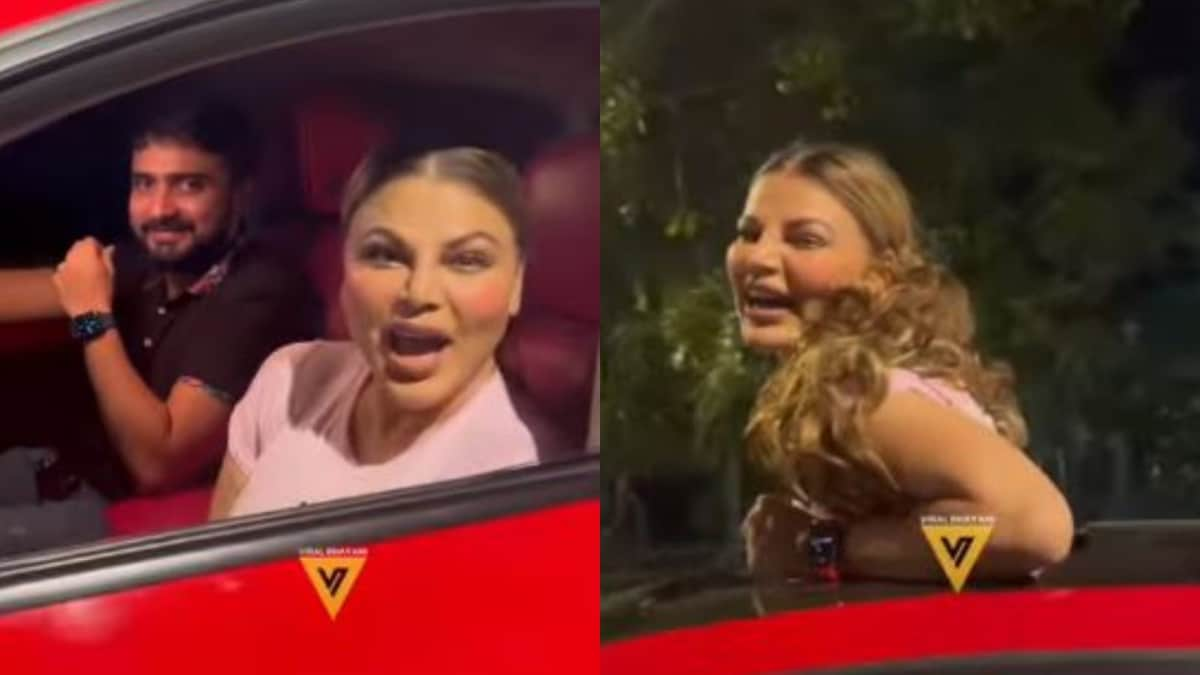 Rakhi Sawant Sings ‘Main To Beghar Hun’ While Enjoying Night Drive With BF Adil Khan; Watch